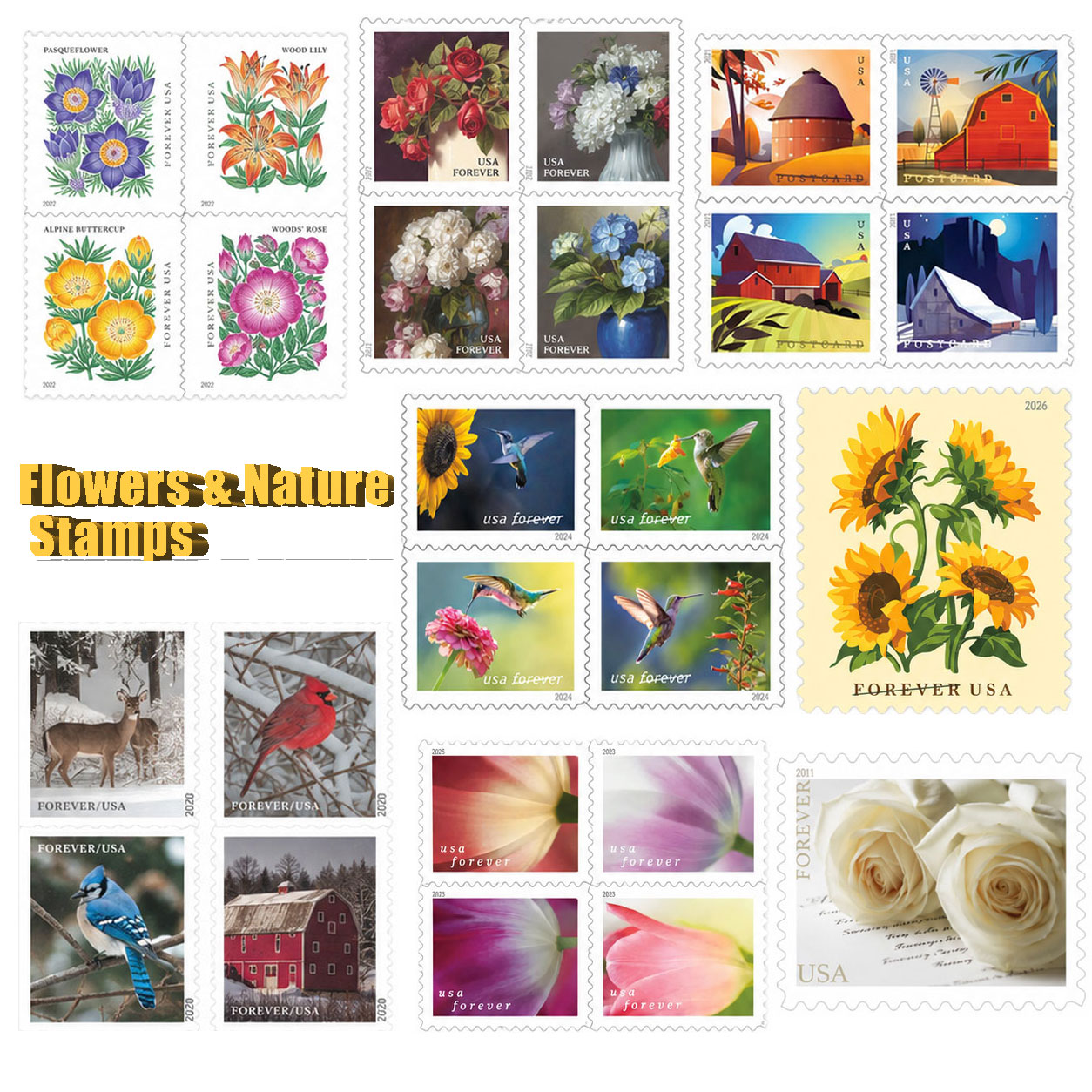 Flowers & Nature Stamps