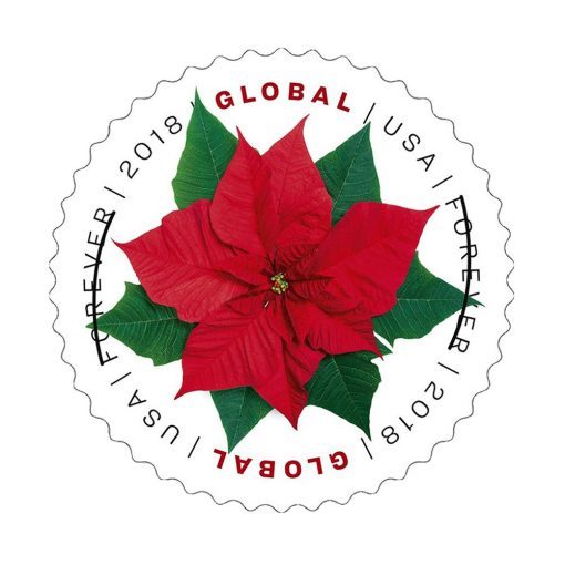 2018 Globe Poinsettia First-Class Mail International®