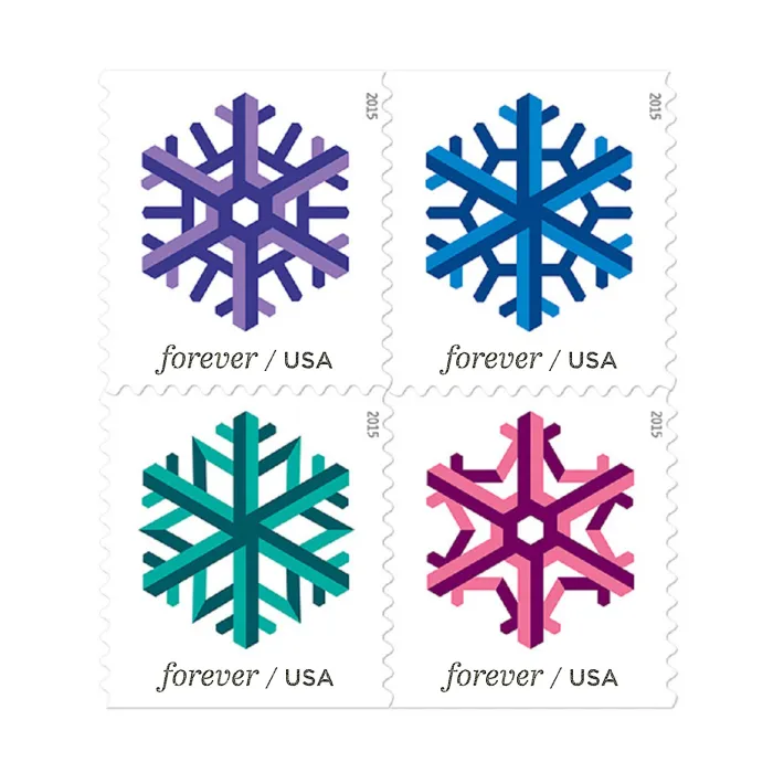 2015 Geometric Snowflake stamps