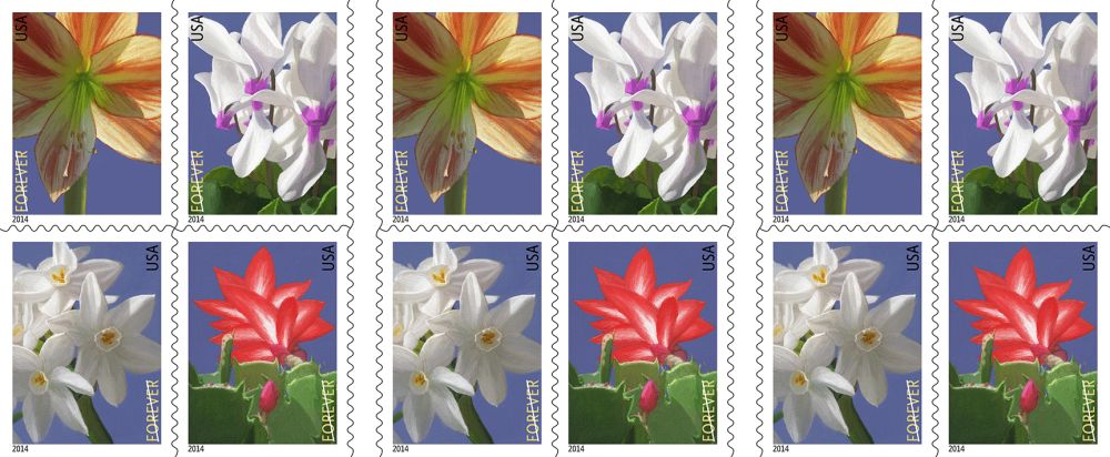2014 Winter Flowers Stamps
