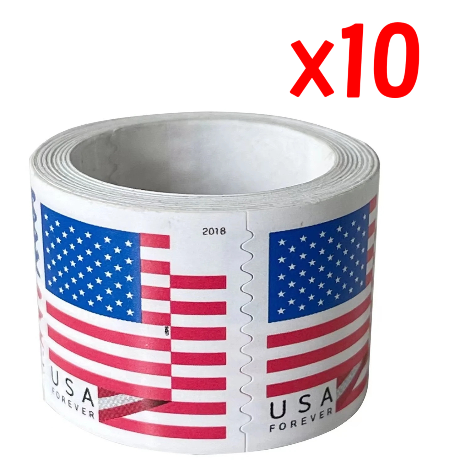 2018 U.S. Flag Forever Stamps 10 Rolls