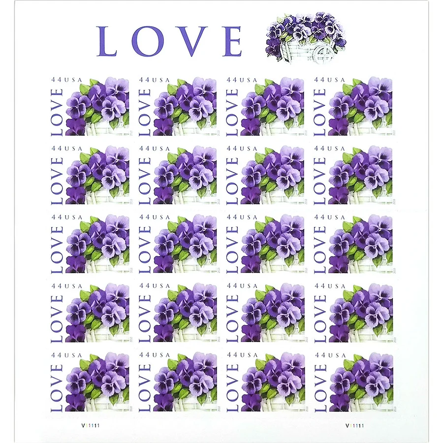 2010 Pansies in a Basket Love Stamps
