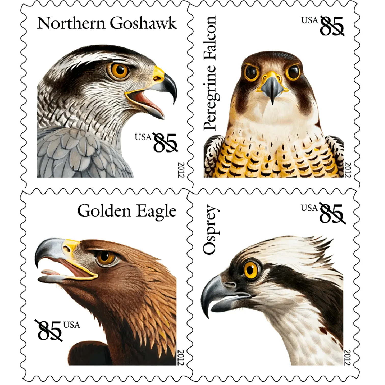 2012 BIRDS OF PREY Stamps 100 PCS